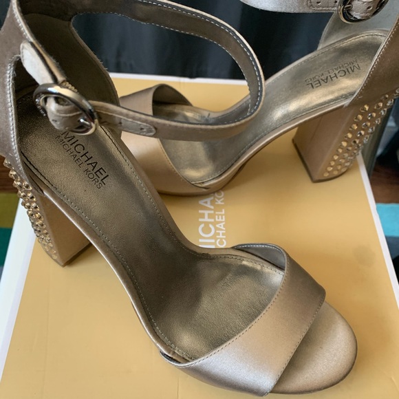 MICHAEL Michael Kors Erika Satin studded 4.5” heel - Picture 2 of 7